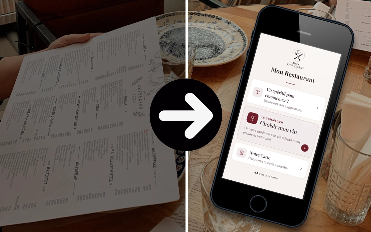 Transformation de la carte en sommelier digital